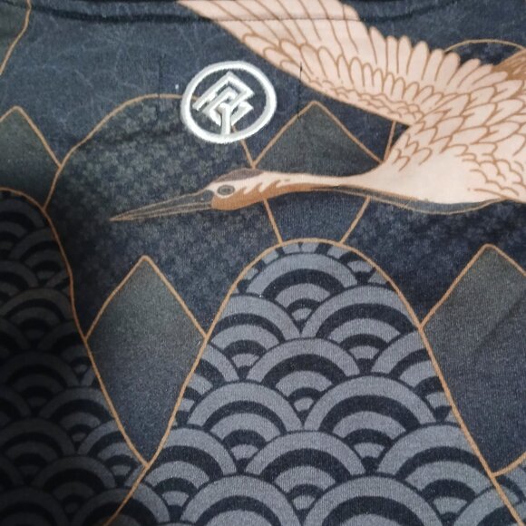 Adidas Rita Ora Asian Arena Grey Peach Bird Print Oriental Japan - Picture 2 of 8